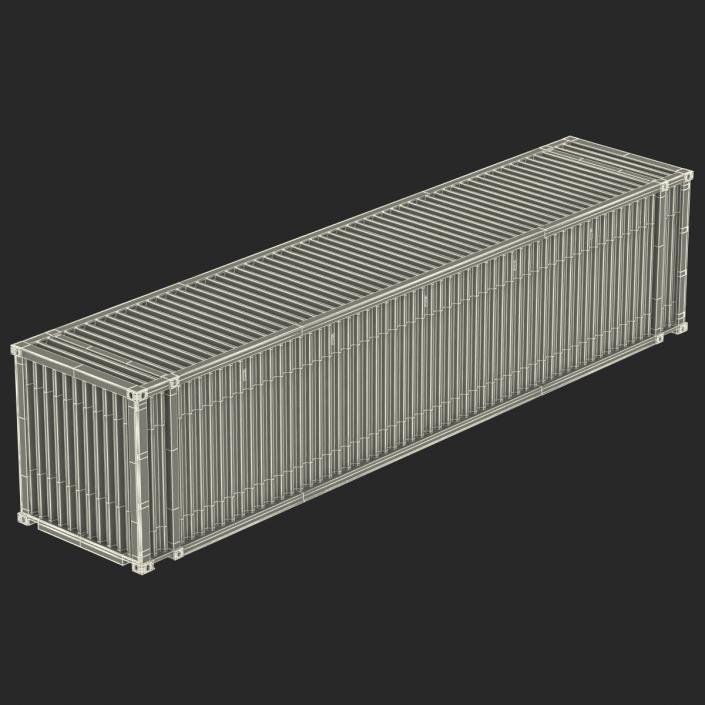 3D model 45 ft High Cube Container Blue