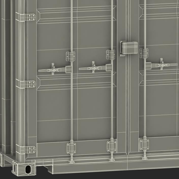 3D model 45 ft High Cube Container Blue