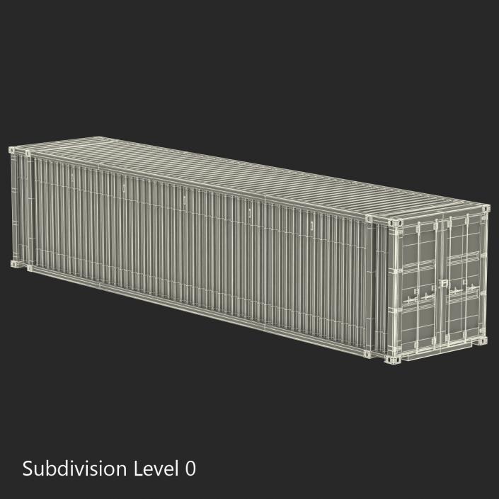 45 ft High Cube Container Red 3D model