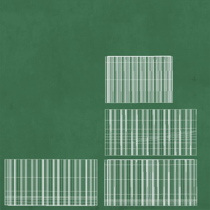 3D 8 ft Storage Container Green model