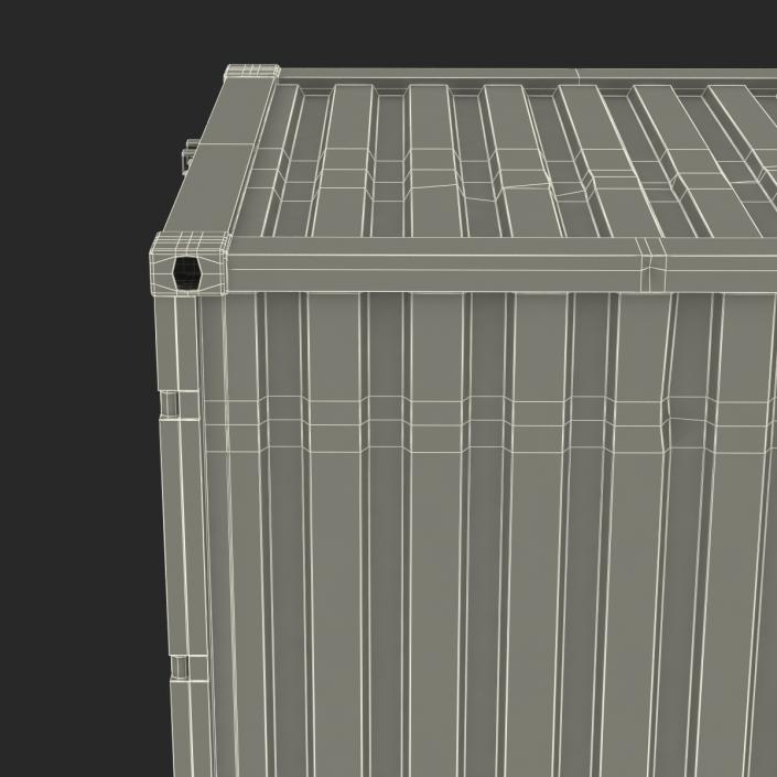 3D 8 ft Storage Container Green model