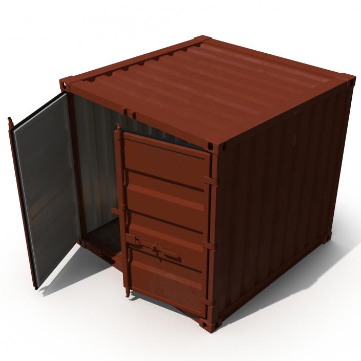 3D 8 ft Storage Container Red