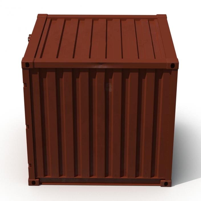 3D 8 ft Storage Container Red