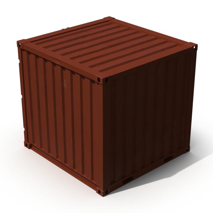 3D 8 ft Storage Container Red