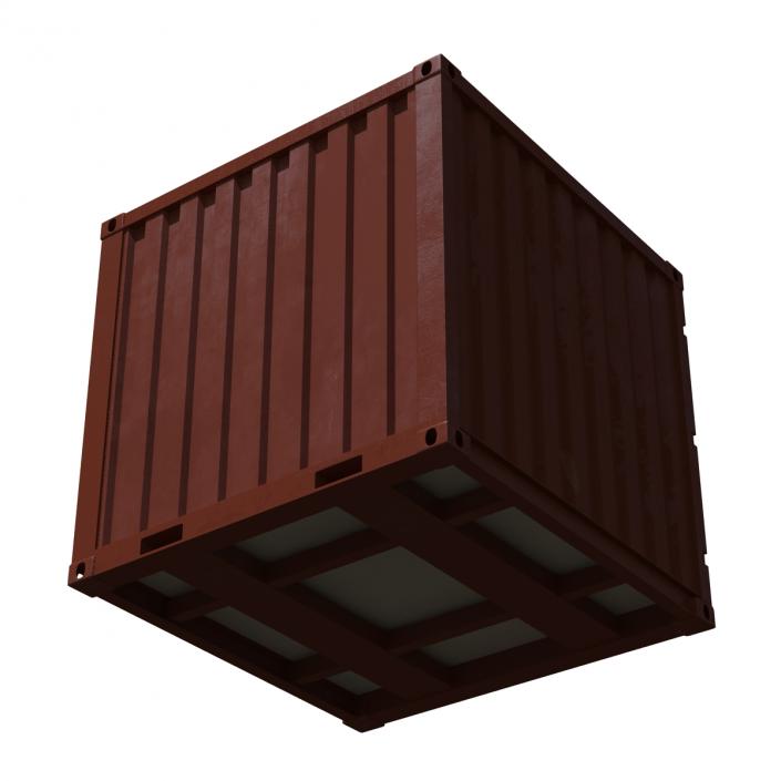 3D 8 ft Storage Container Red