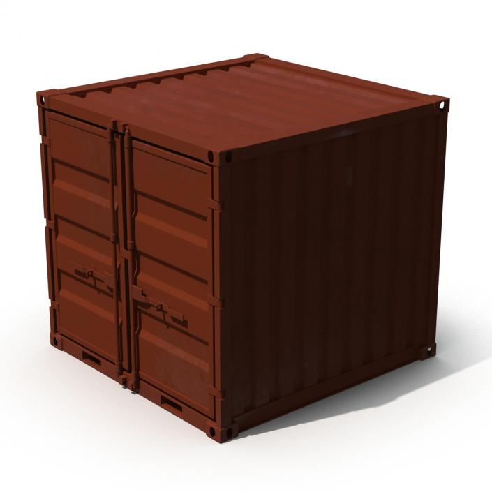 3D 8 ft Storage Container Red