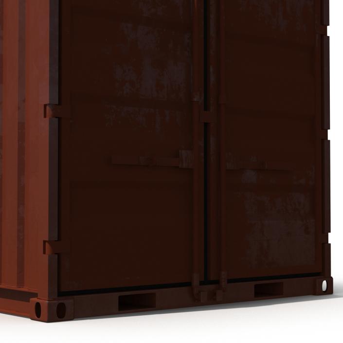 3D 8 ft Storage Container Red