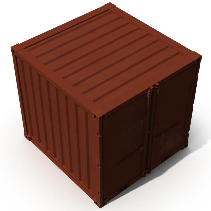 3D 8 ft Storage Container Red