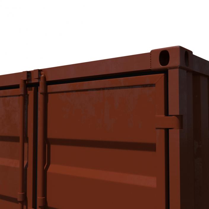 3D 8 ft Storage Container Red