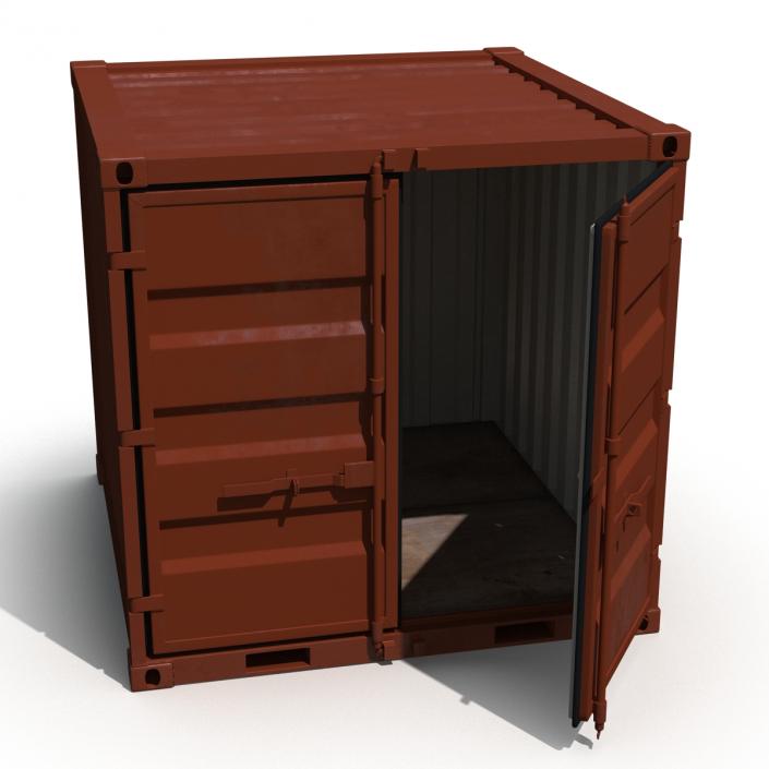 3D 8 ft Storage Container Red