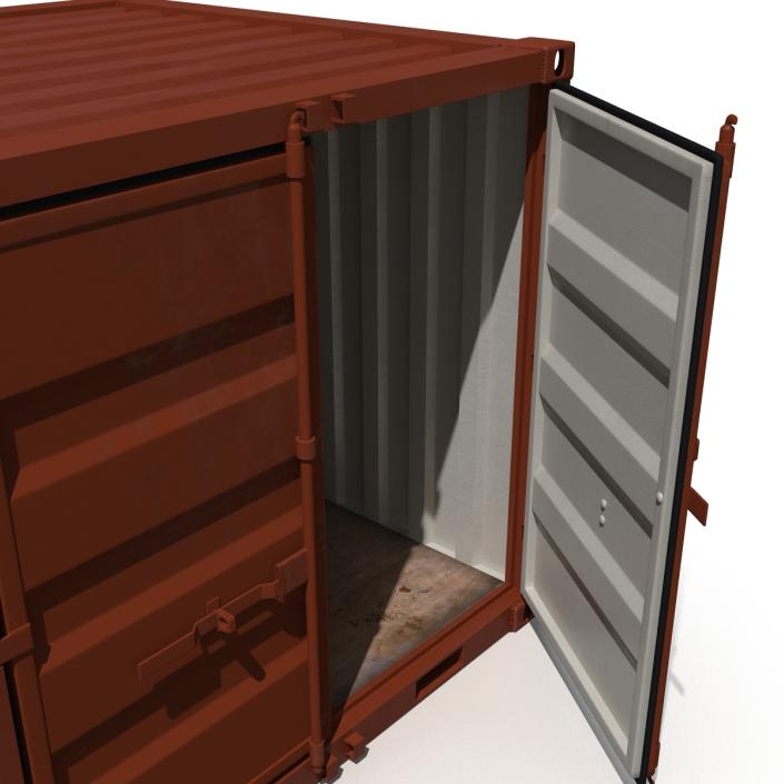 3D 8 ft Storage Container Red