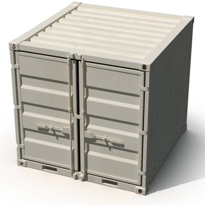 3D 8 ft Storage Container White model