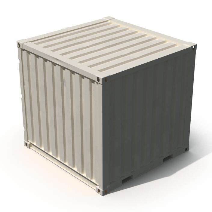 3D 8 ft Storage Container White model