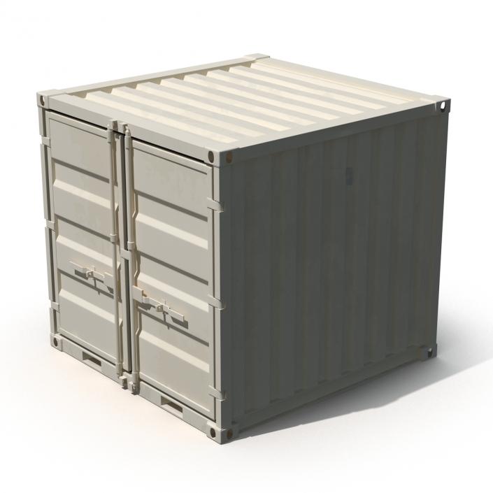 3D 8 ft Storage Container White model