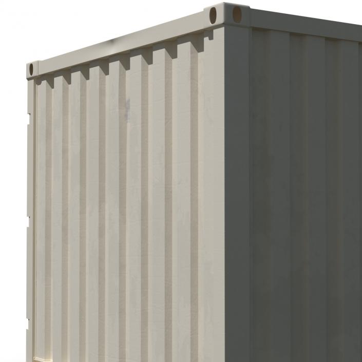 3D 8 ft Storage Container White model