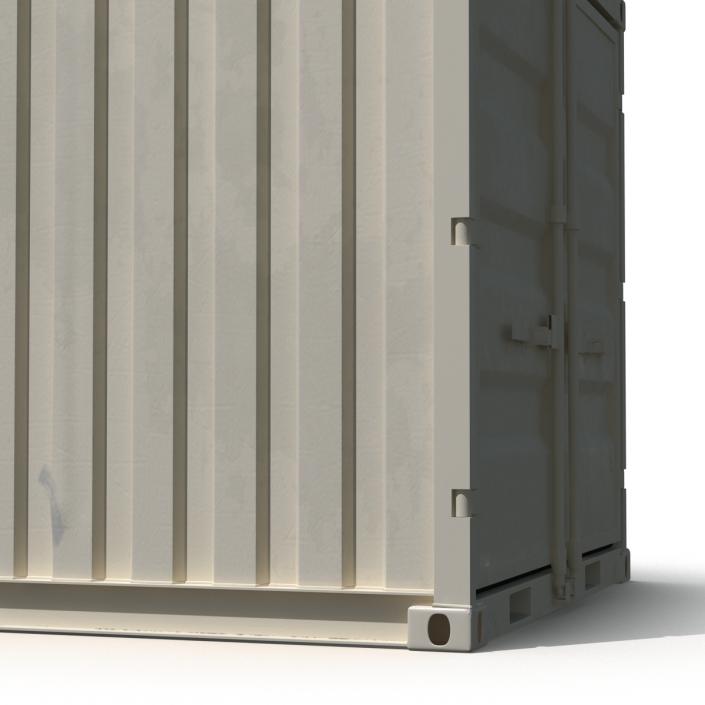 3D 8 ft Storage Container White model