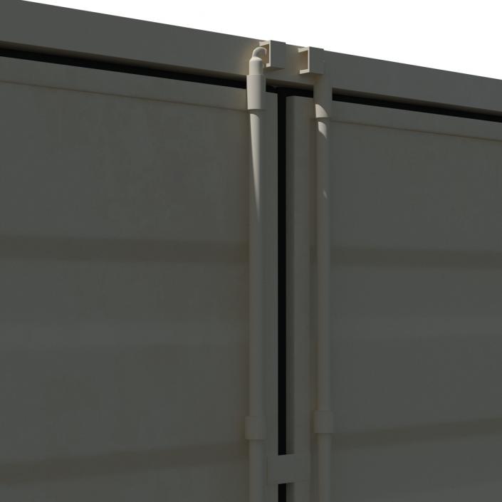 3D 8 ft Storage Container White model