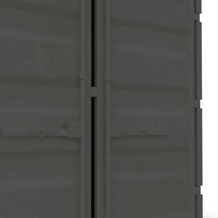 3D 8 ft Storage Container White model