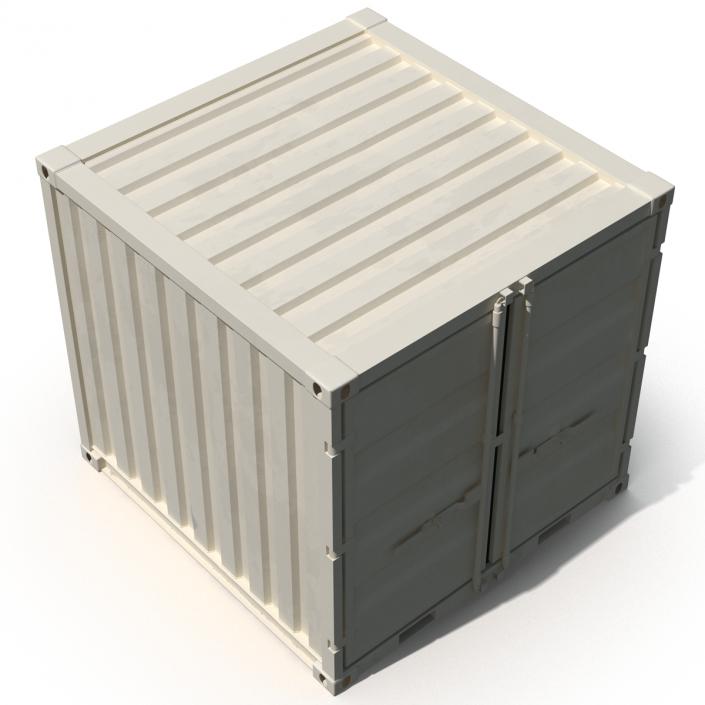 3D 8 ft Storage Container White model