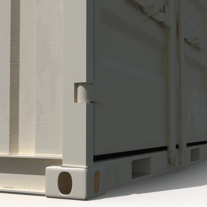 3D 8 ft Storage Container White model