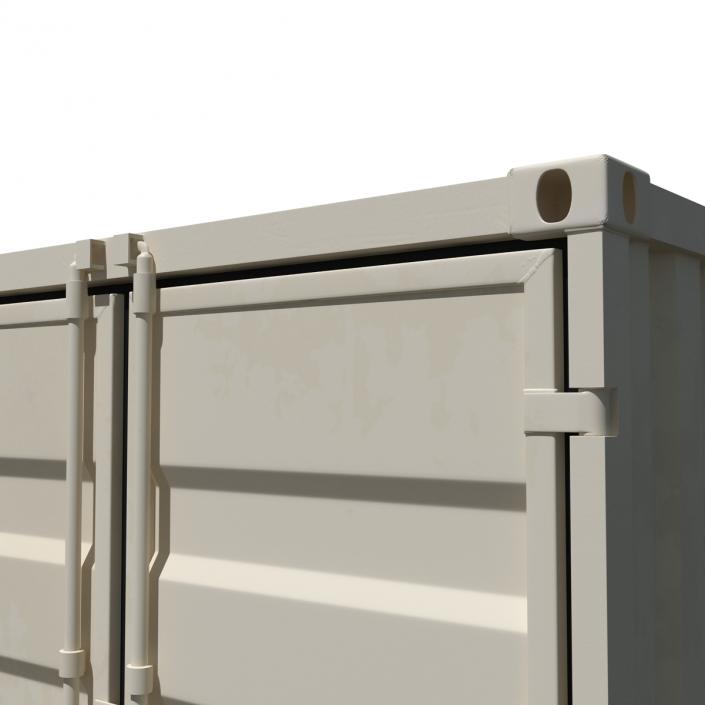 3D 8 ft Storage Container White model