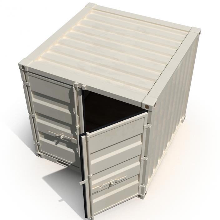 3D 8 ft Storage Container White model