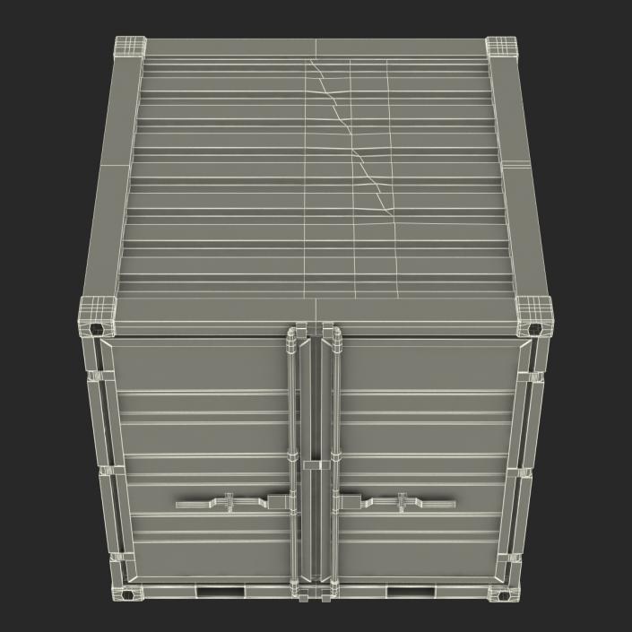 3D 8 ft Storage Container White model