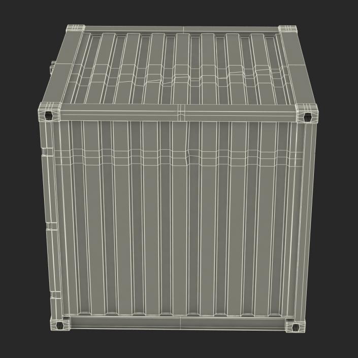 3D 8 ft Storage Container White model