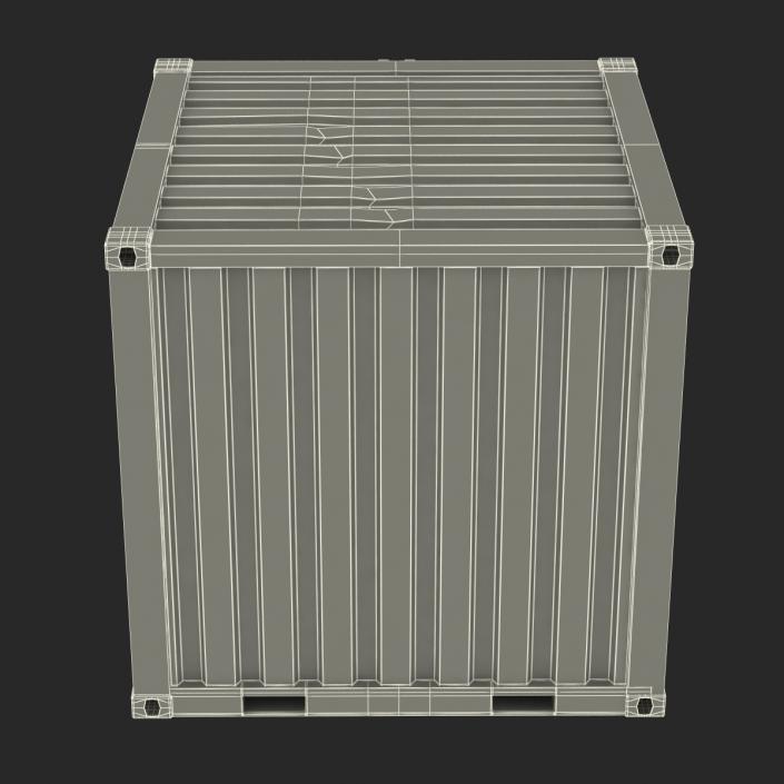 3D 8 ft Storage Container White model