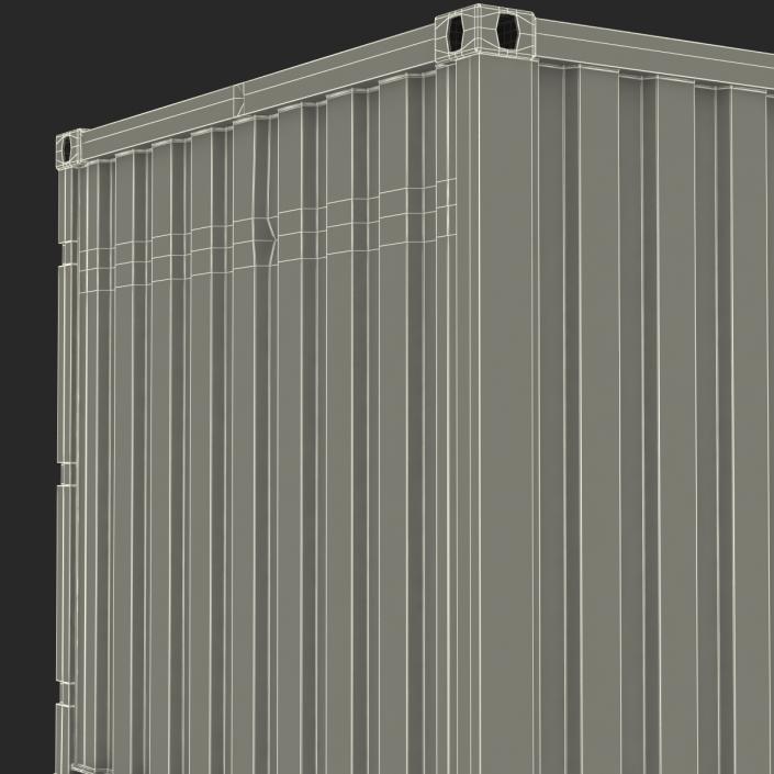 3D 8 ft Storage Container White model