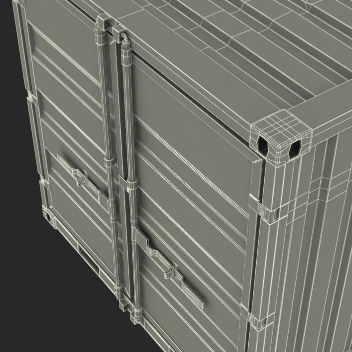 3D 8 ft Storage Container White model