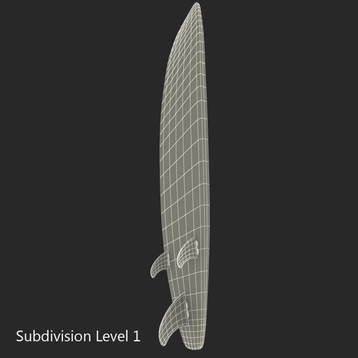 3D Surfboard Longboard 3