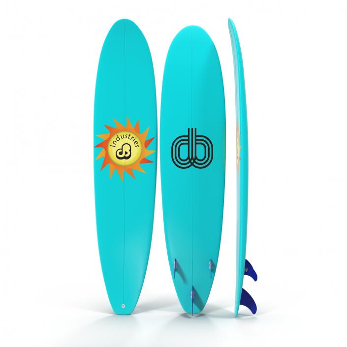 3D Surfboard Longboard 4