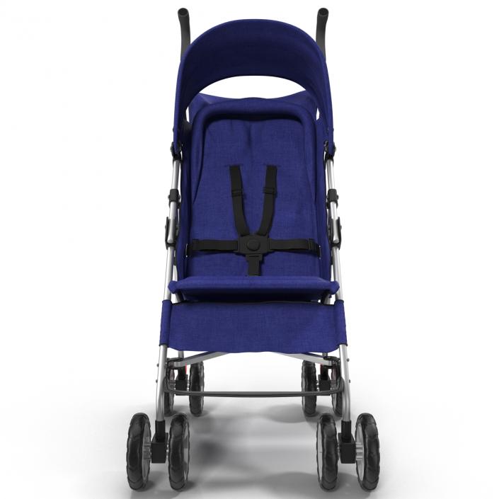 3D Baby Stroller Blue model