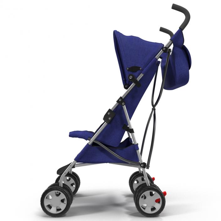 3D Baby Stroller Blue model