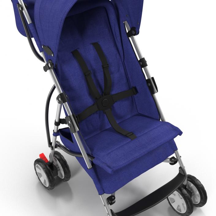 3D Baby Stroller Blue model