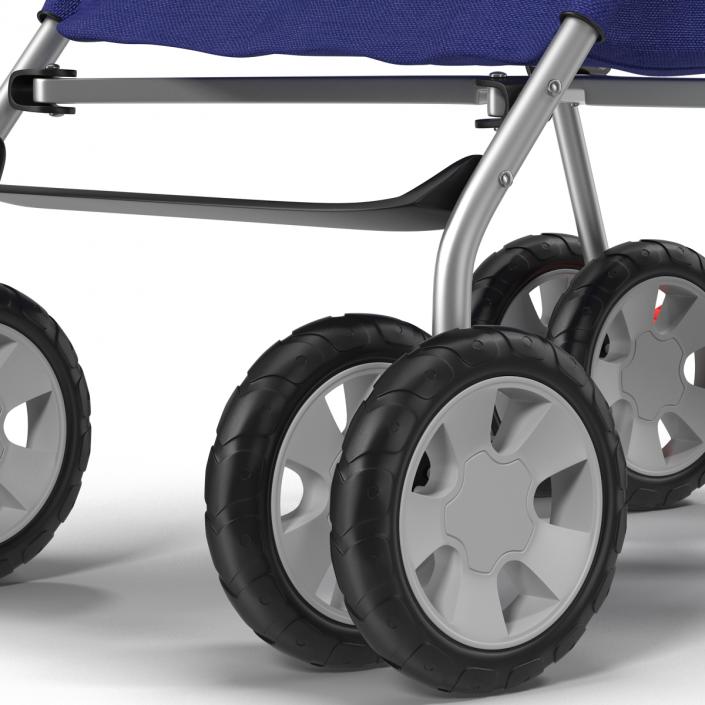 3D Baby Stroller Blue model