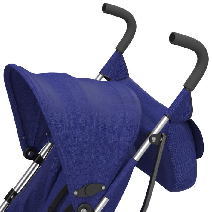 3D Baby Stroller Blue model