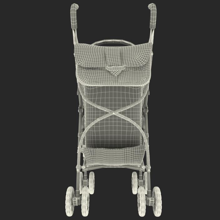 3D Baby Stroller Blue model