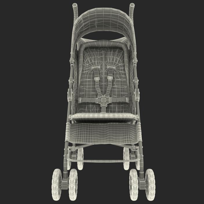 Baby Stroller Green 3D model