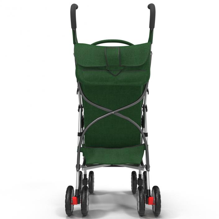 Baby Stroller Green 3D model