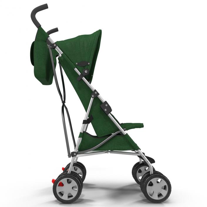 Baby Stroller Green 3D model