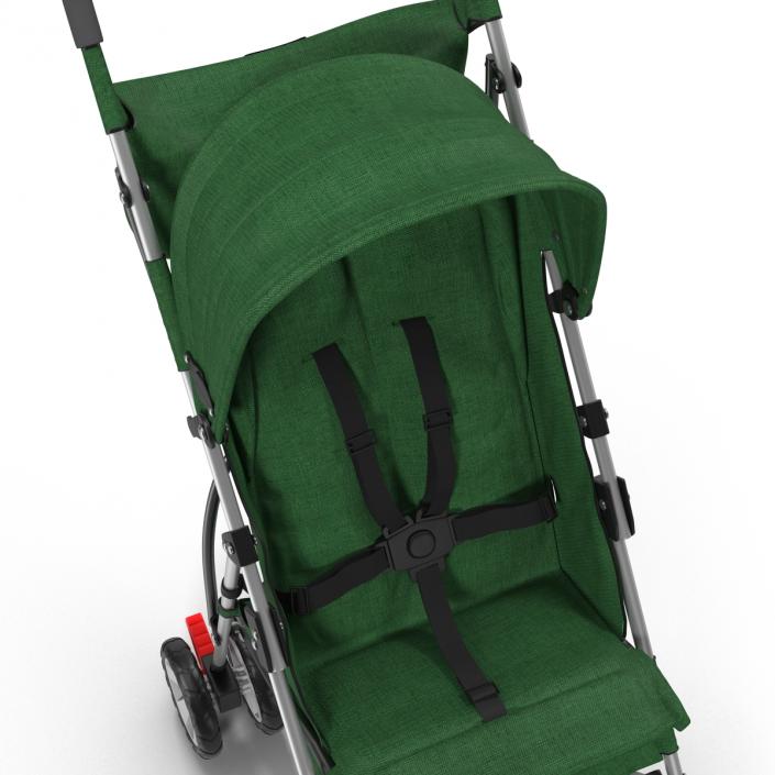 Baby Stroller Green 3D model