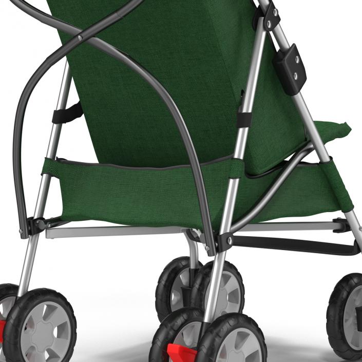 Baby Stroller Green 3D model