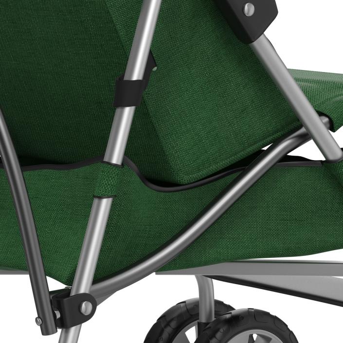 Baby Stroller Green 3D model