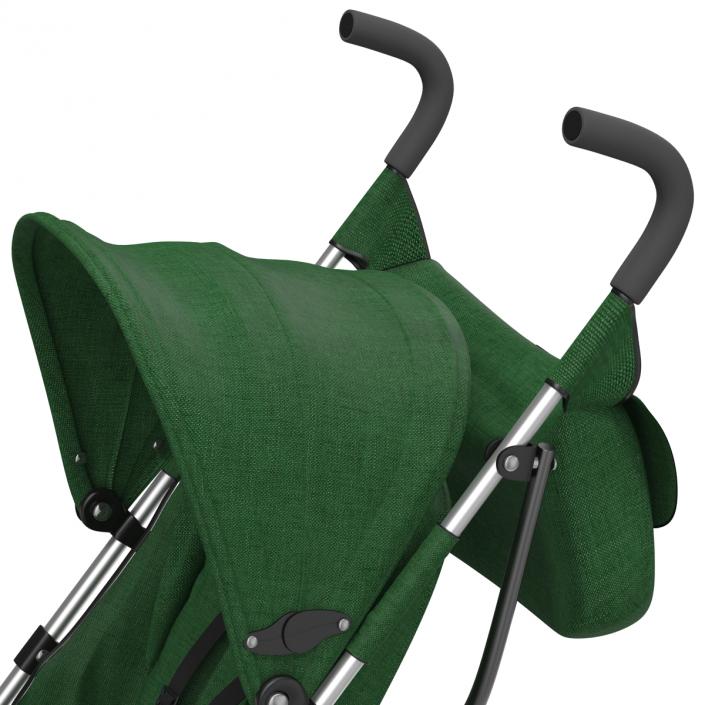 Baby Stroller Green 3D model