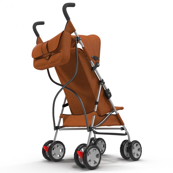 3D model Baby Stroller Orange