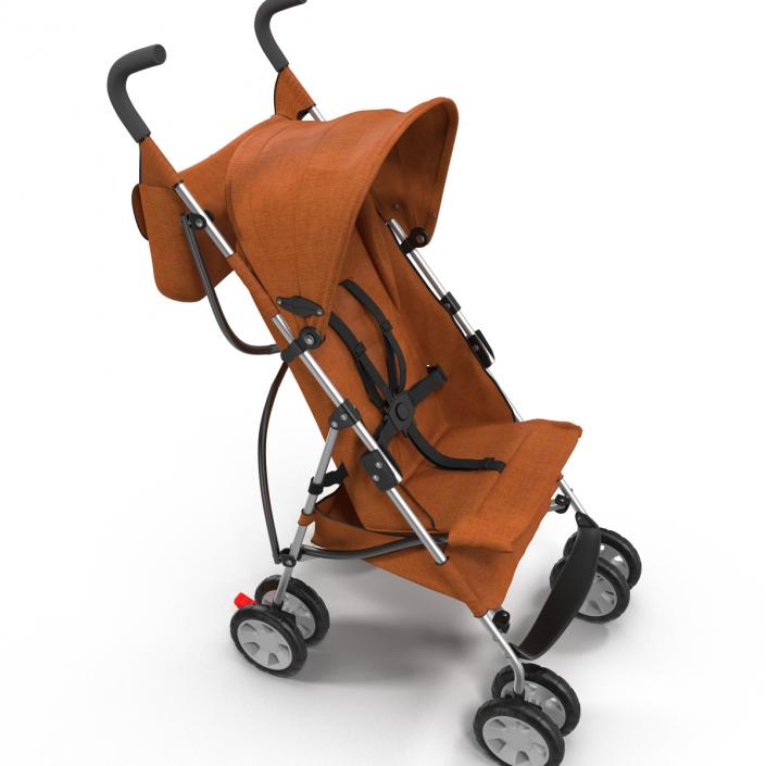 3D model Baby Stroller Orange