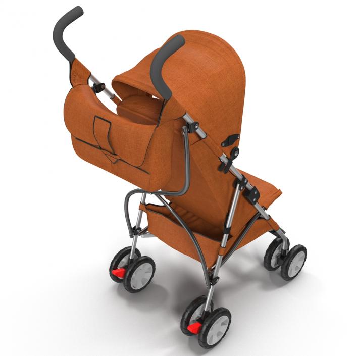 3D model Baby Stroller Orange