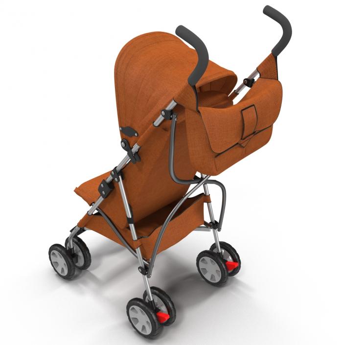 3D model Baby Stroller Orange